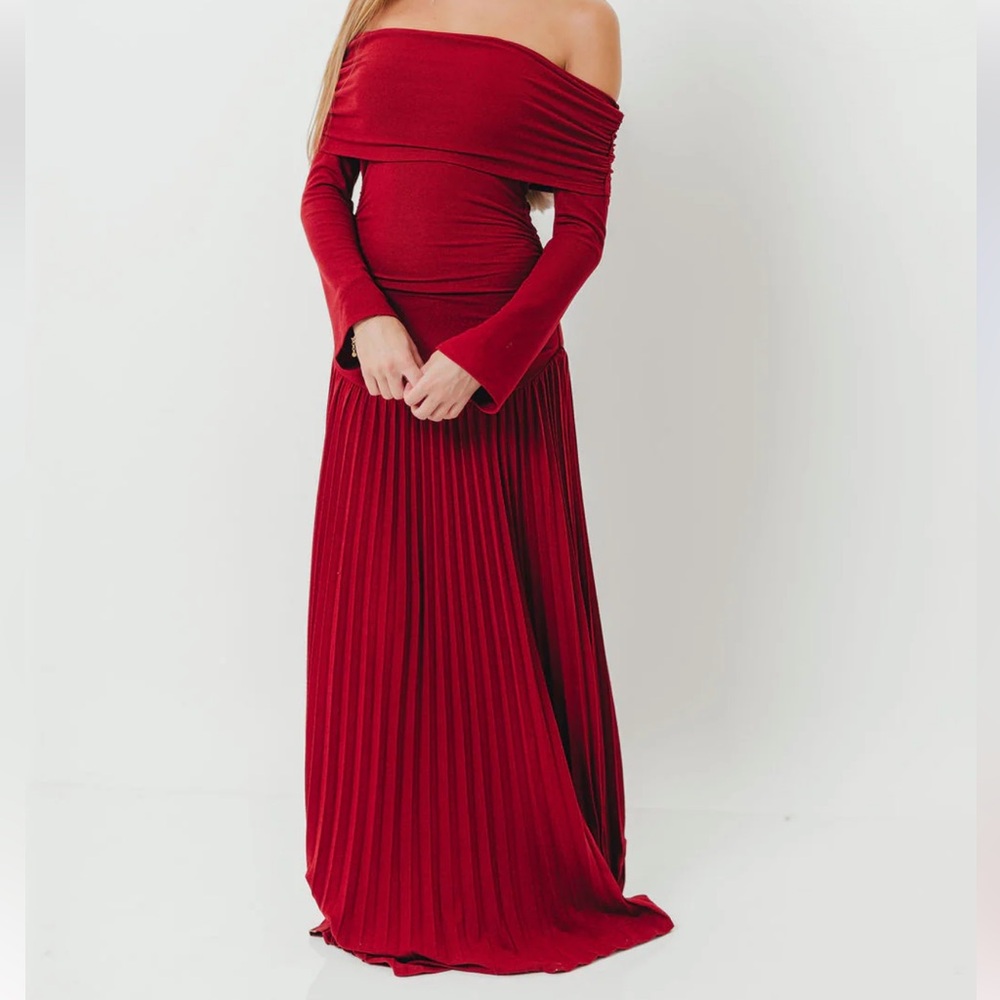 Lennox Long Sleeve Maxi Dress - Bump Friendly - Baby Shower - Maternity Pics